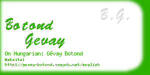 botond gevay business card
